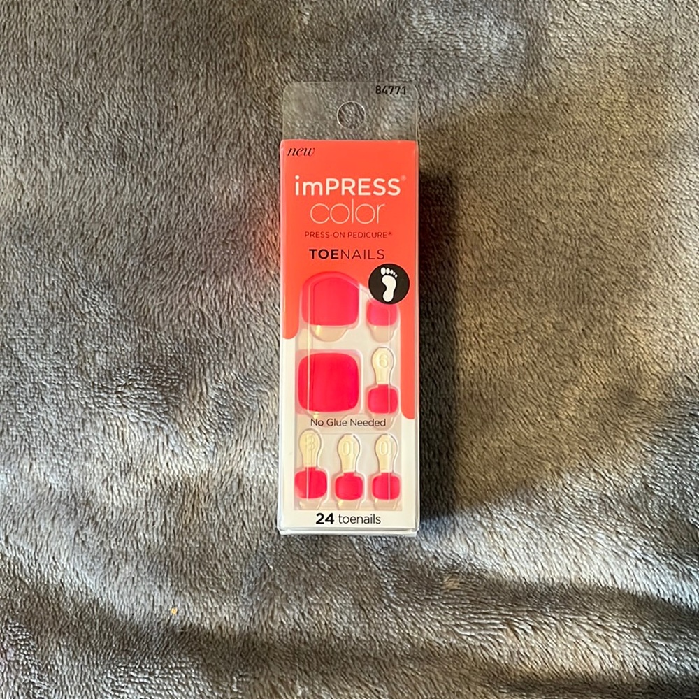 Neon Pink imPRESS Press On Pedicure